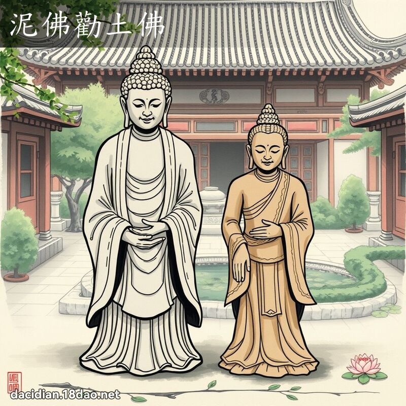 泥佛劝土佛 配图