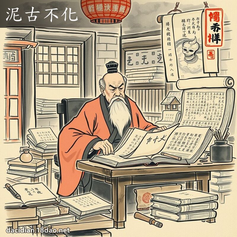泥古不化 配图