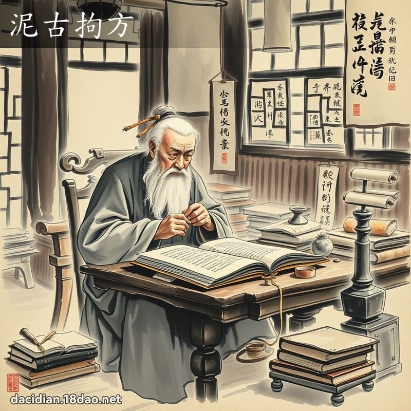 泥古拘方 配图