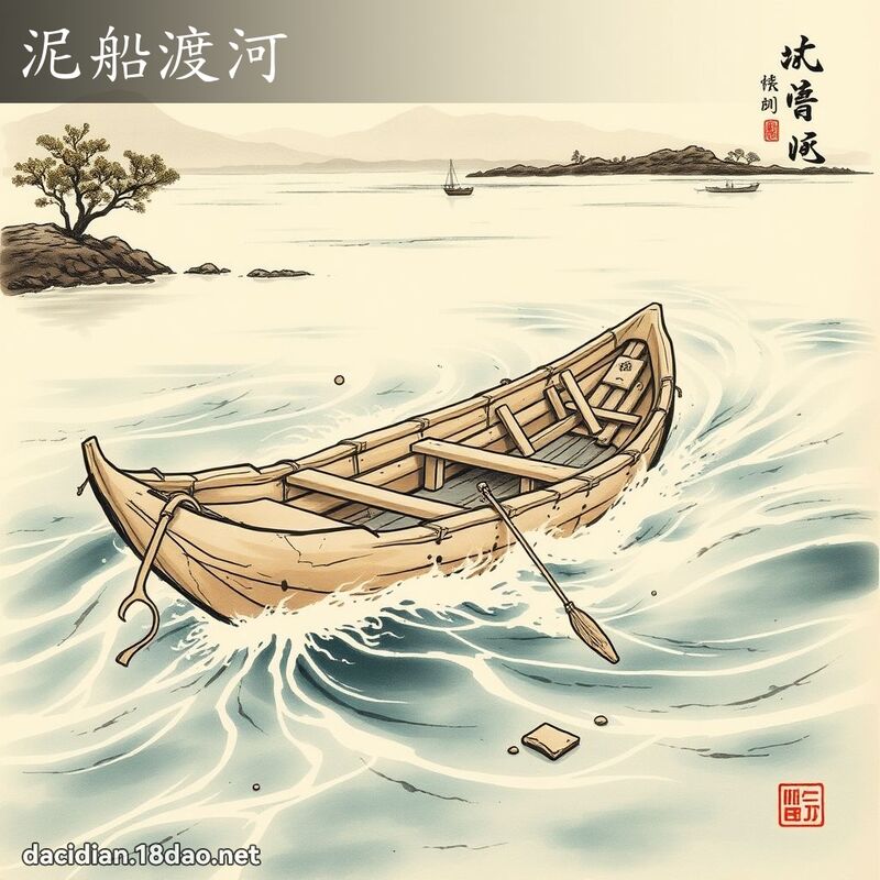 泥船渡河 配图