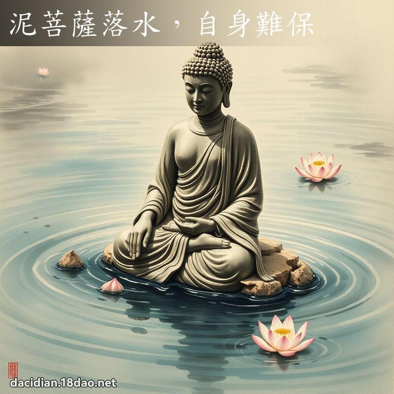泥菩萨落水,自身难保 配图