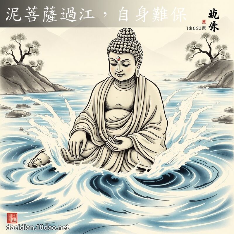 泥菩萨过江,自身难保 配图