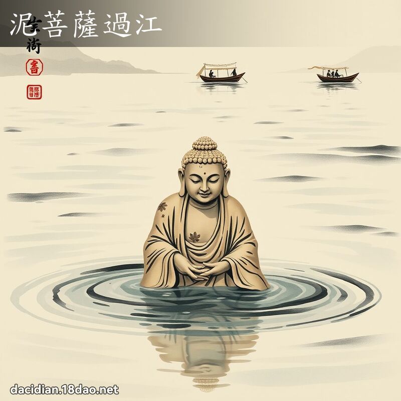 泥菩萨过江 配图