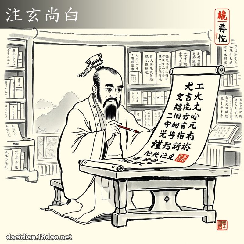 注玄尚白 配图