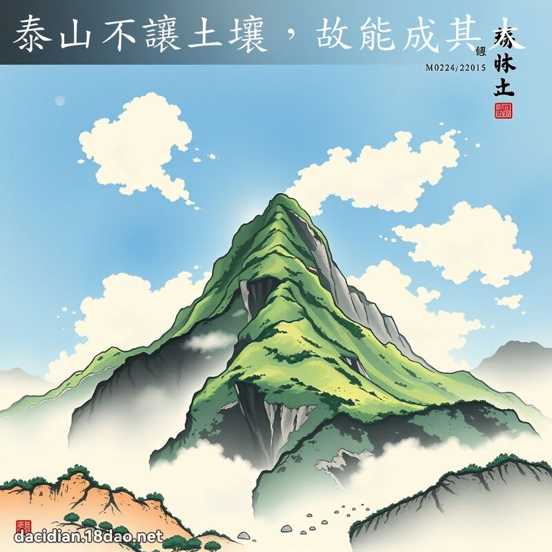 泰山不让土壤,故能成其大 配图