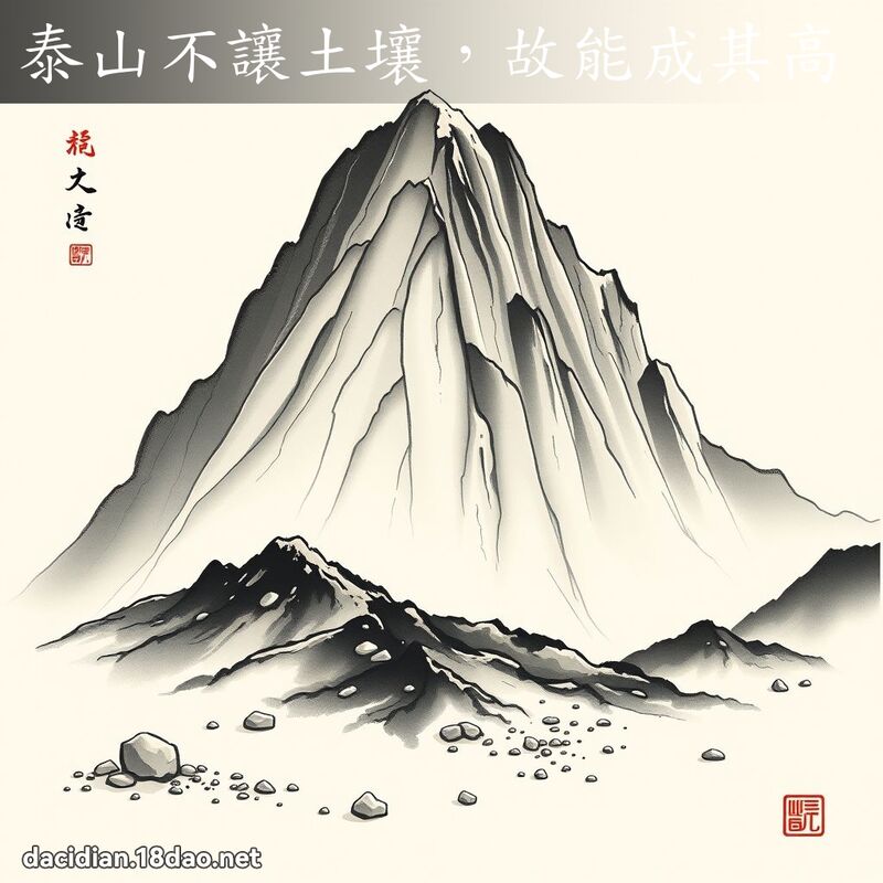 泰山不让土壤,故能成其高 配图