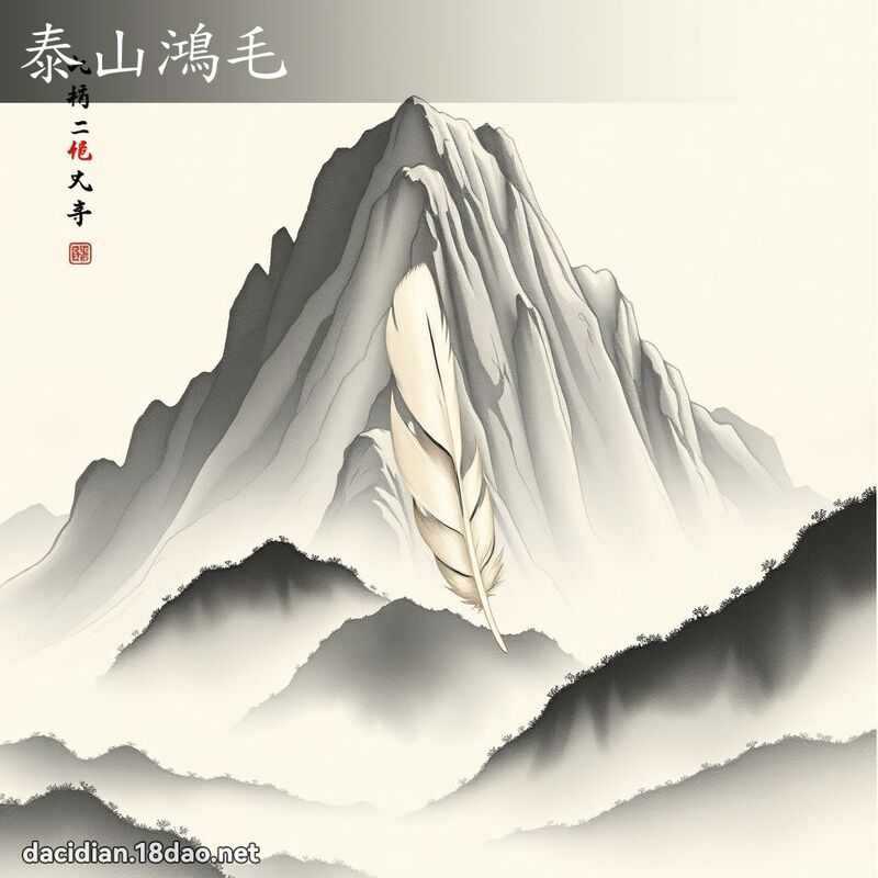泰山鸿毛 配图