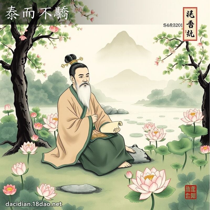泰而不驕 - 中華成語配圖