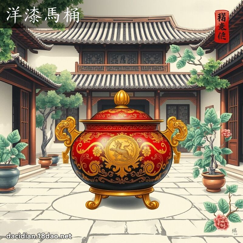 洋漆馬桶 - 中華成語配圖