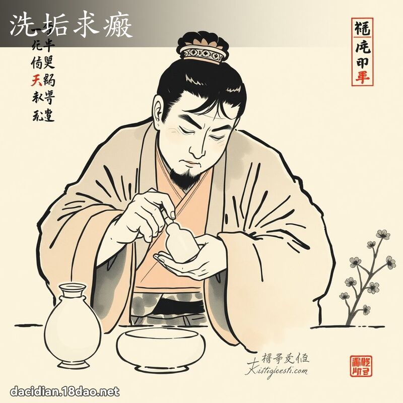 洗垢求瘢 - 中華成語配圖