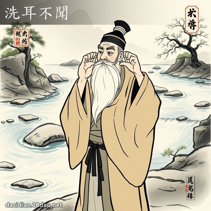 洗耳不闻 配图