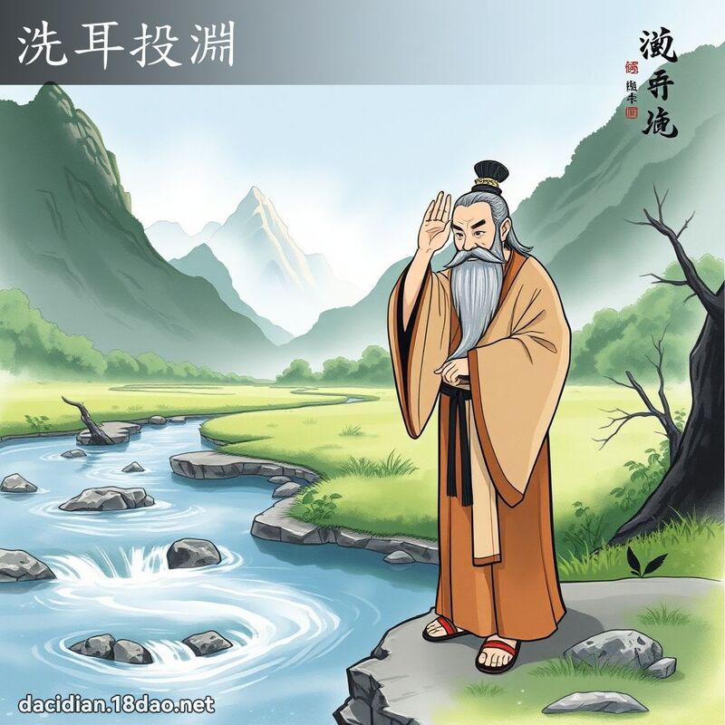 洗耳投渊 配图