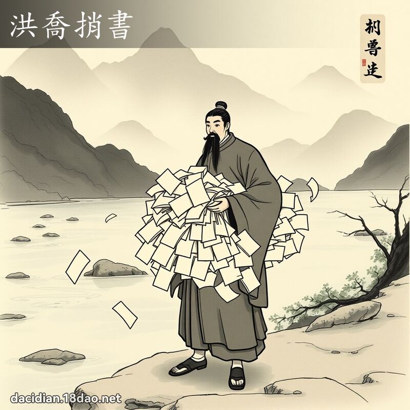 洪乔捎书 配图