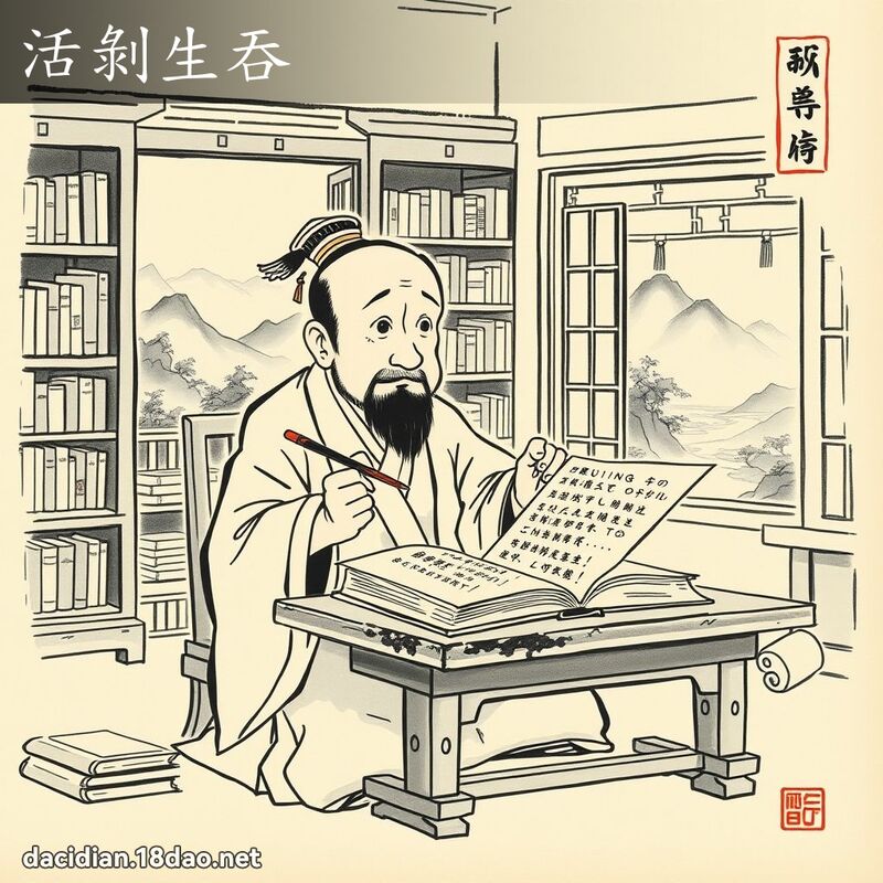 活剝生吞 配图