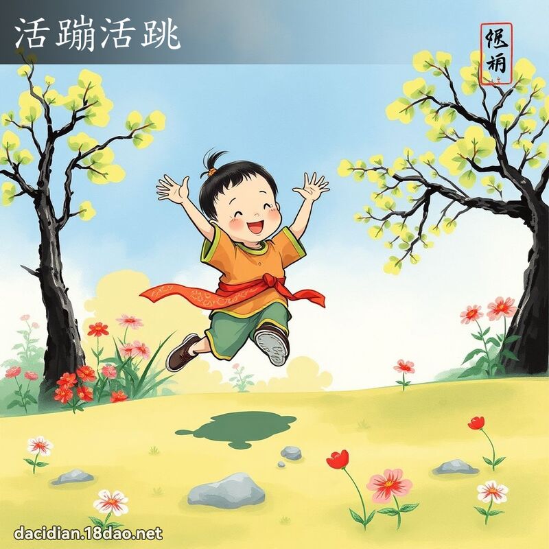 活蹦活跳 配图