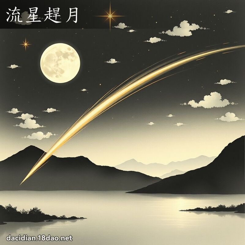流星趕月 配图