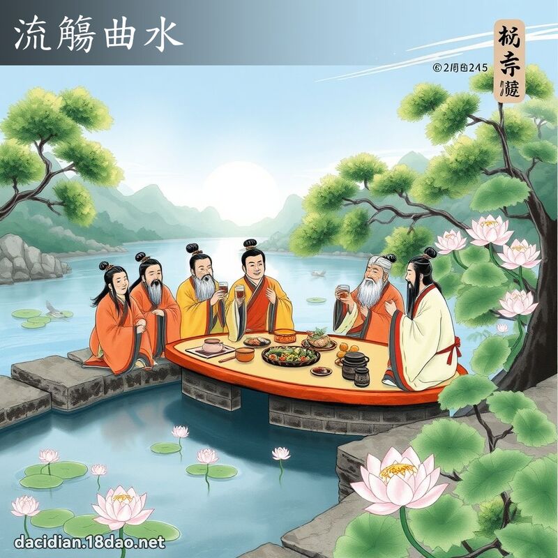 流觴曲水 配图