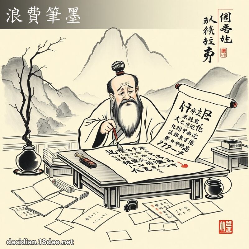 浪费笔墨 配图