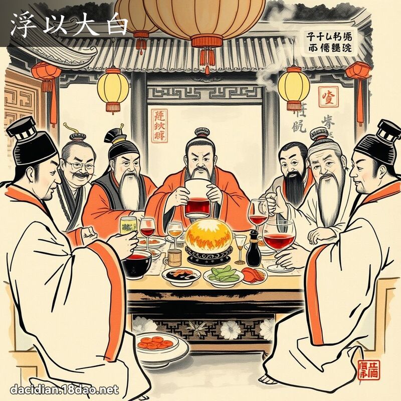 浮以大白 配图