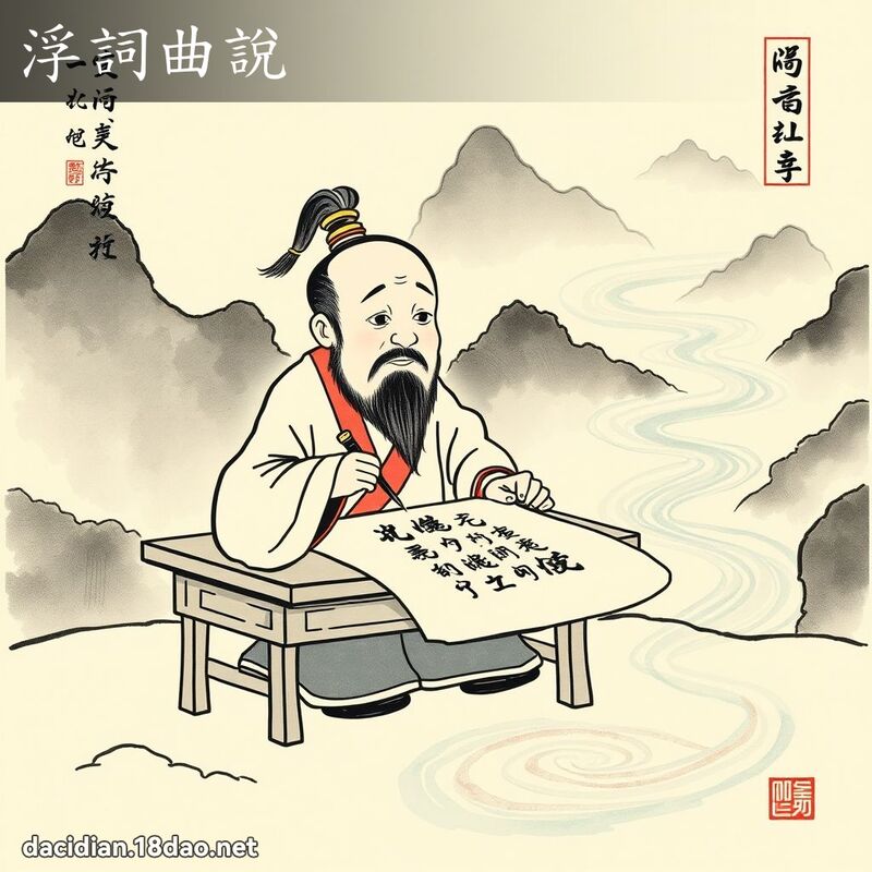 浮词曲说 配图