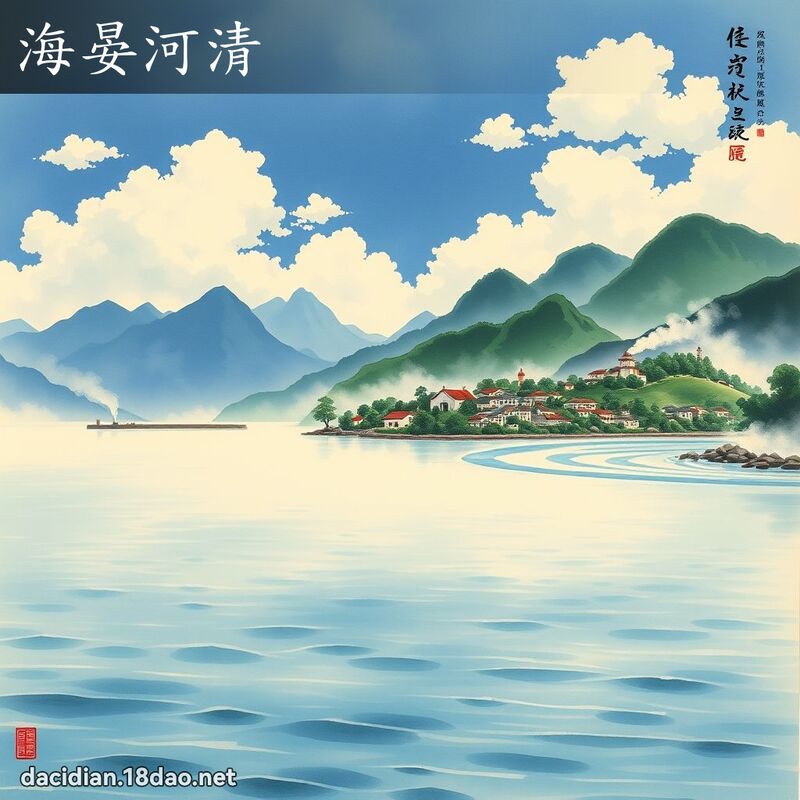海晏河清 配图