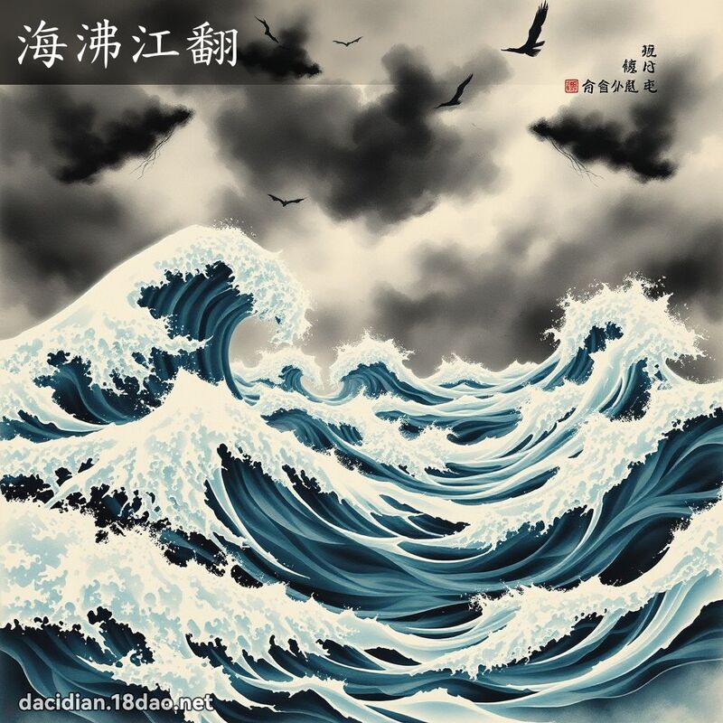 海沸江翻 配图