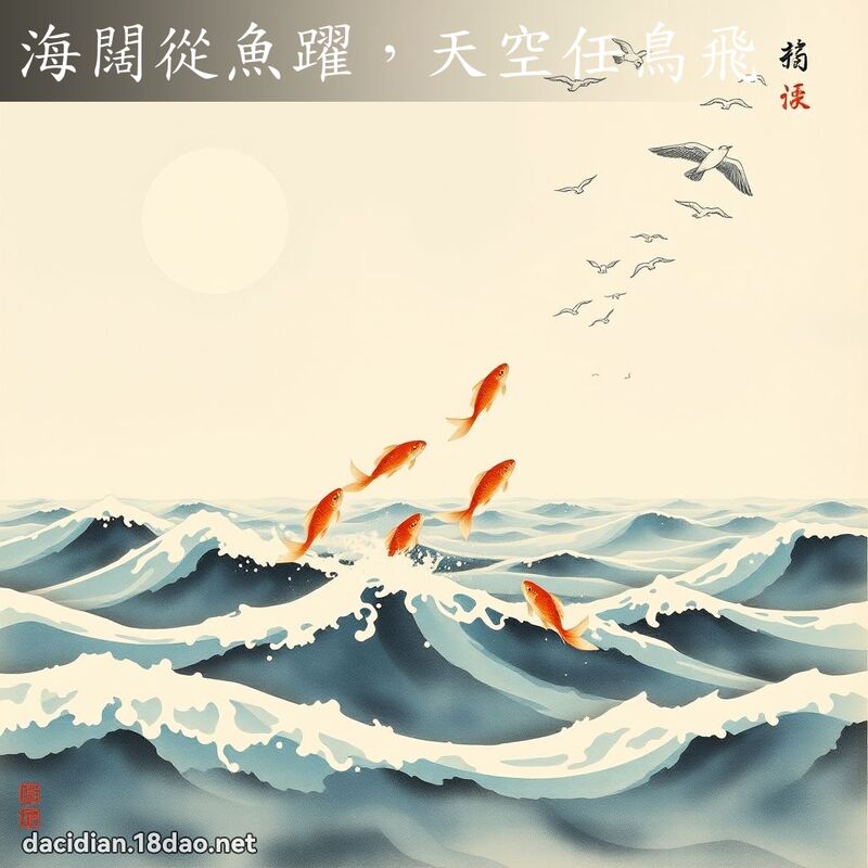 海阔从鱼跃,天空任鸟飞 配图
