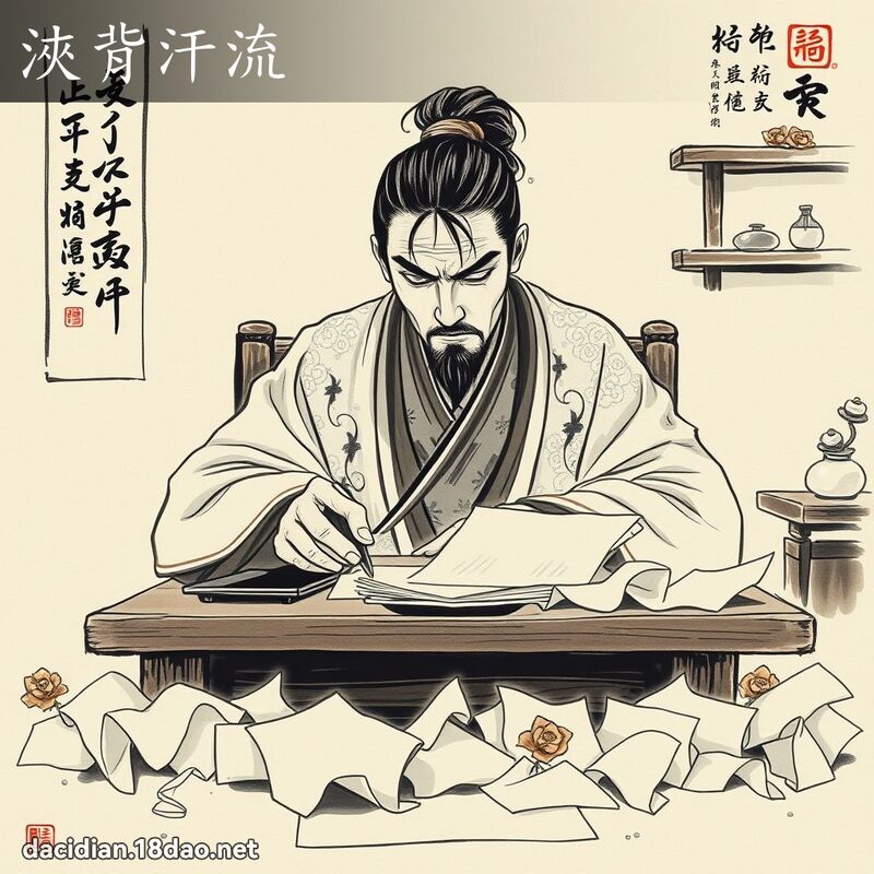 浹背汗流 配图