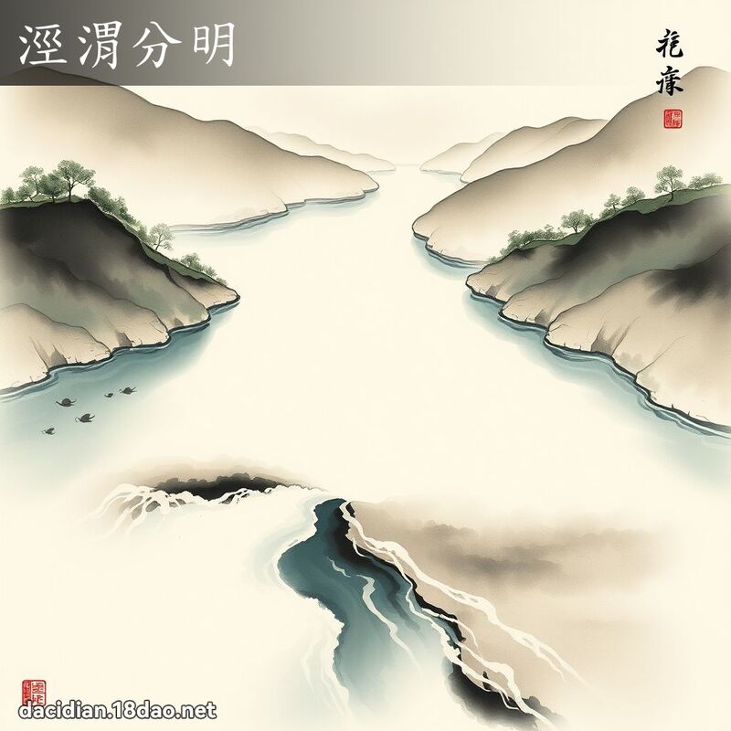 涇渭分明 配图