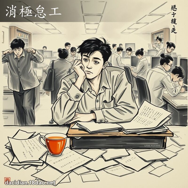 消极怠工 配图