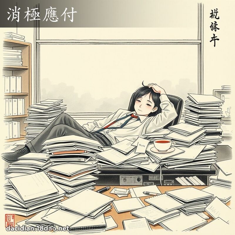 消极应付 配图