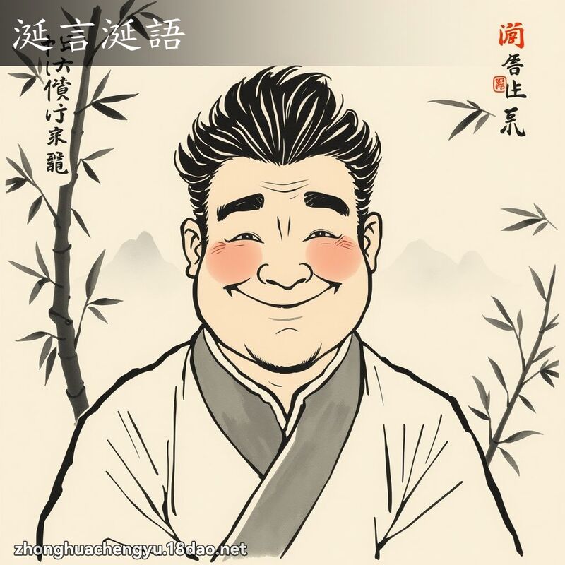 涎言涎语 - 中华成语配图