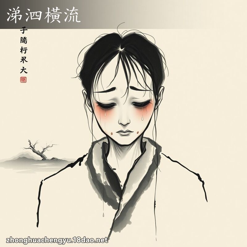 涕泗横流 - 中华成语配图