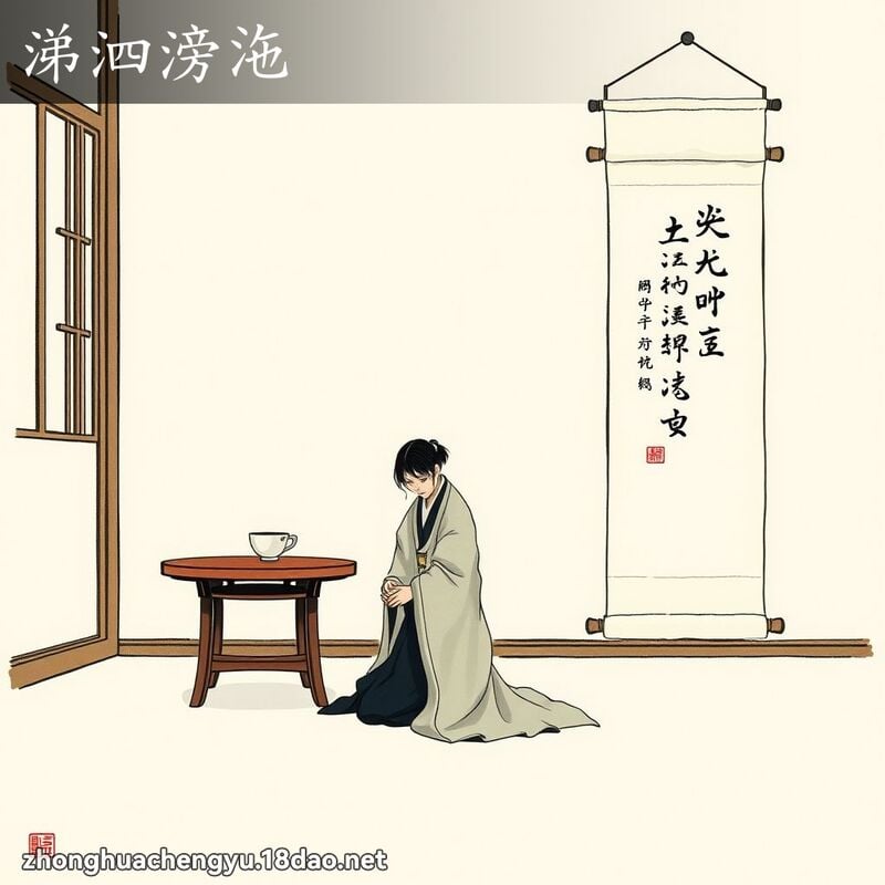涕泗滂沲 - 中華成語配圖