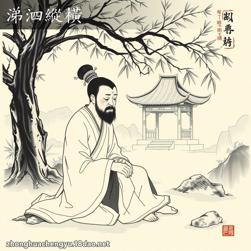 涕泗縱橫 - 中華成語配圖