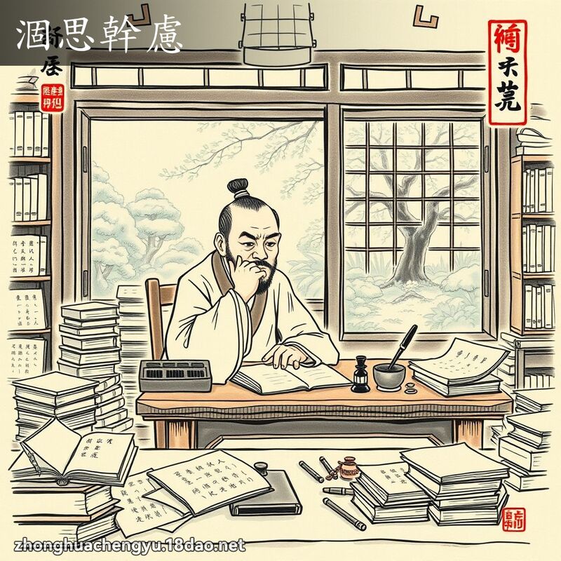 涸思幹慮 - 中華成語配圖
