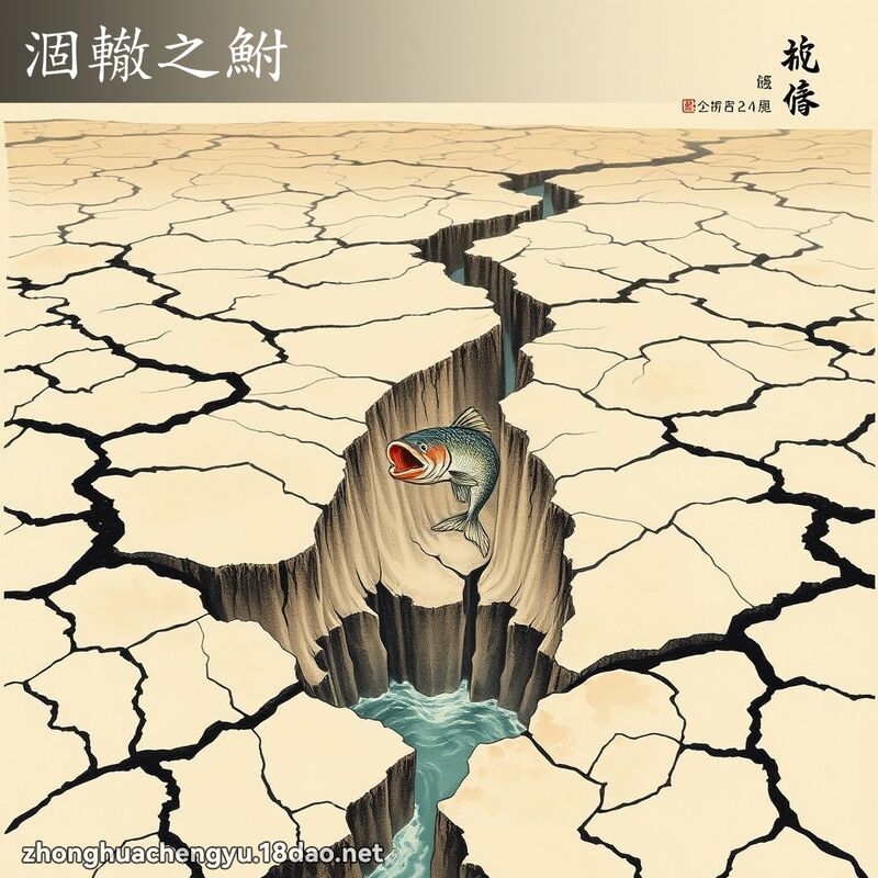 涸轍之鮒 - 中華成語配圖