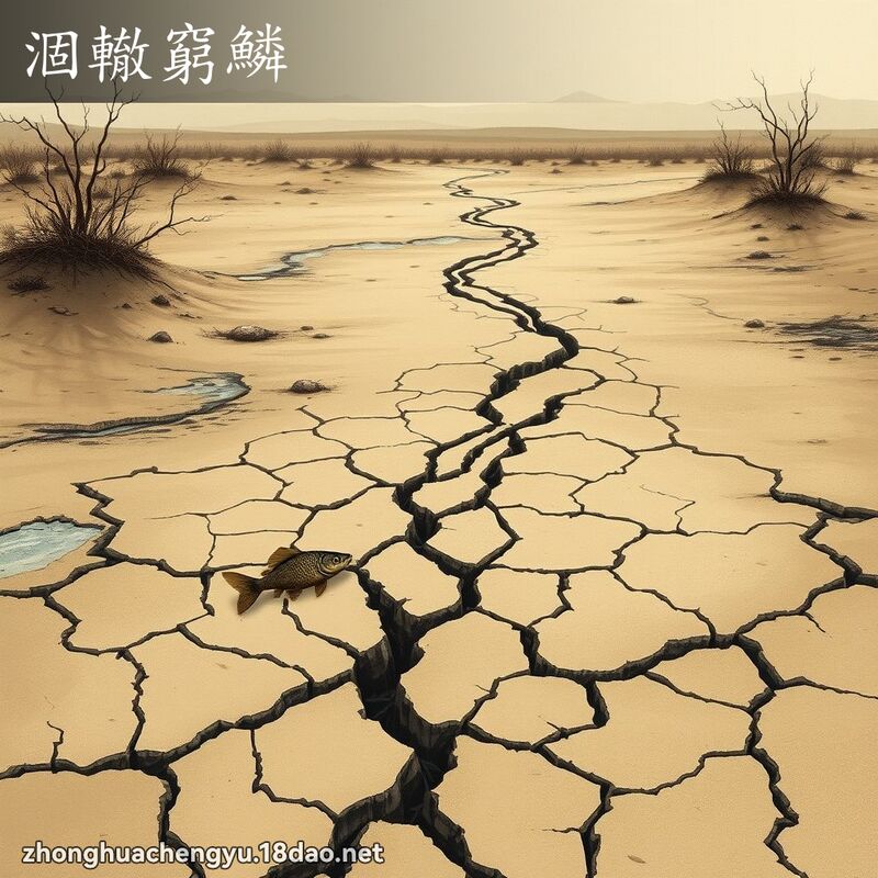 涸辙穷鳞 - 中华成语配图