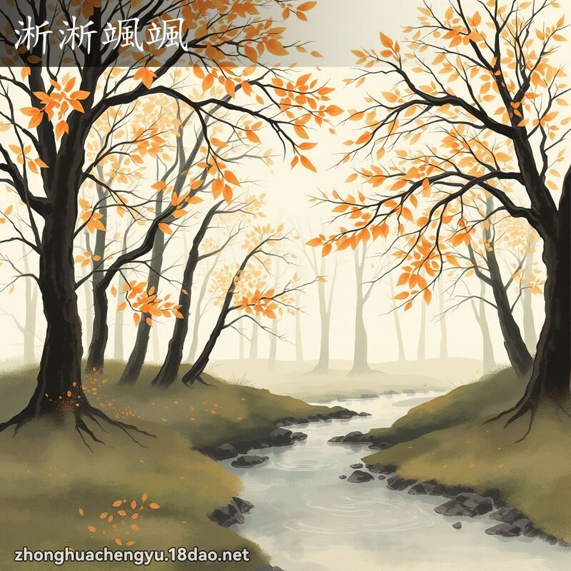 淅淅颯颯 - 中華成語配圖