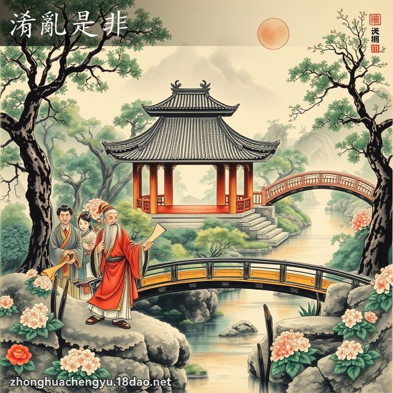淆亂是非 - 中華成語配圖