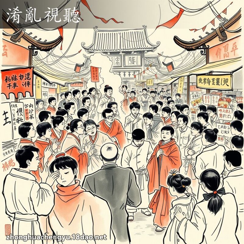 淆乱视听 - 中华成语配图