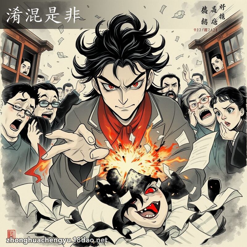 淆混是非 - 中華成語配圖