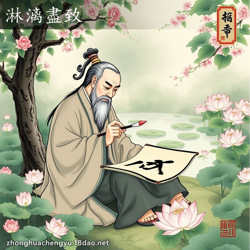 淋漓盡致 - 中華成語配圖