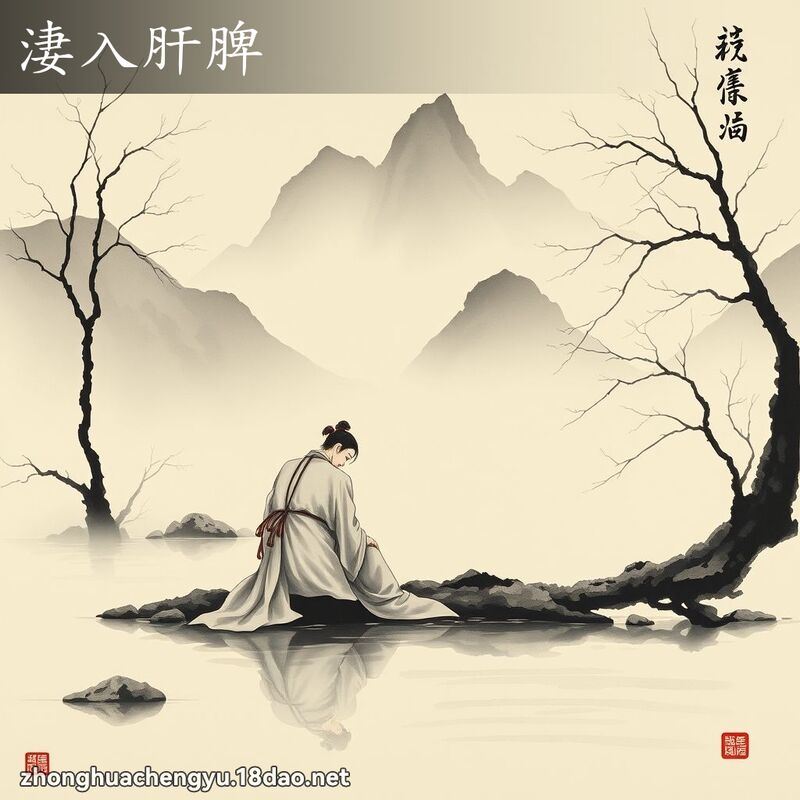 淒入肝脾 - 中华成语配图