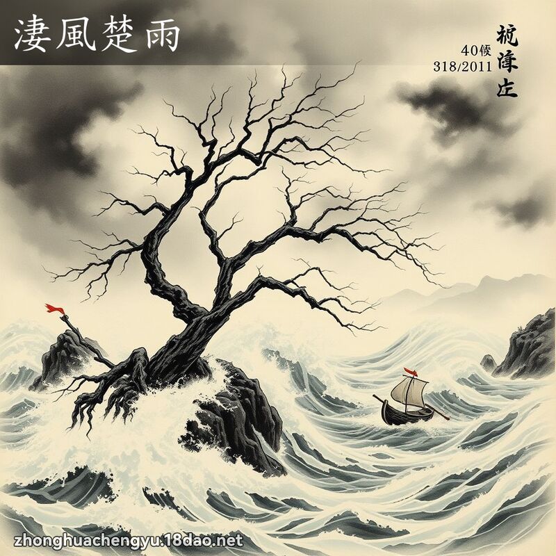 淒风楚雨 - 中华成语配图