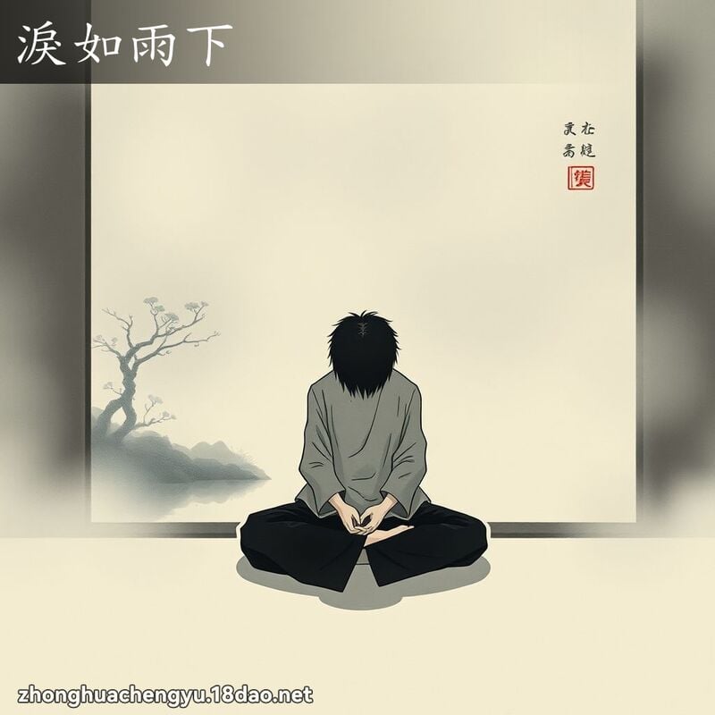 淚如雨下 - 中華成語配圖