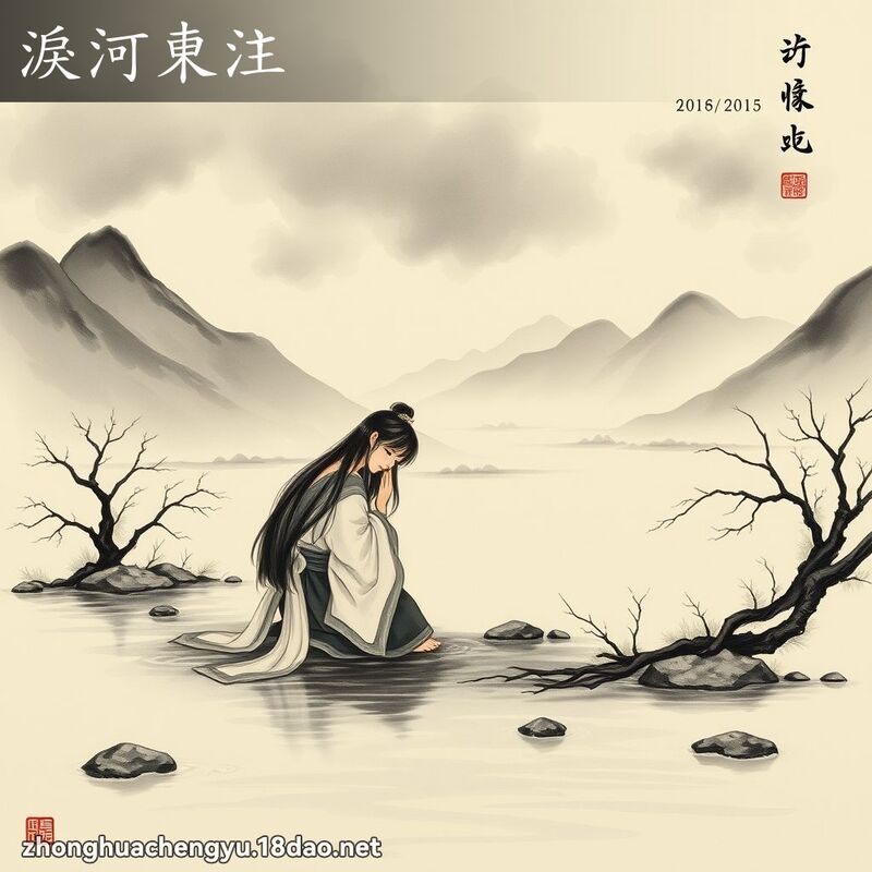 淚河東注 - 中華成語配圖