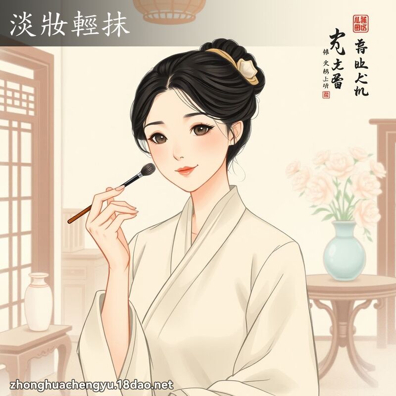 淡妆轻抹 - 中华成语配图