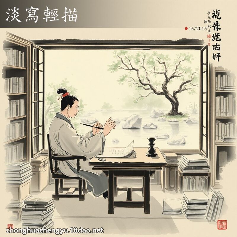淡寫輕描 - 中華成語配圖