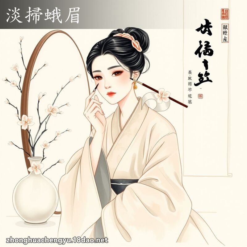 淡掃蛾眉 - 中華成語配圖
